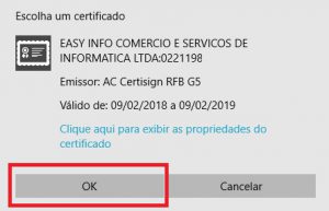 Inserir Ou Alterar O Certificado Digital